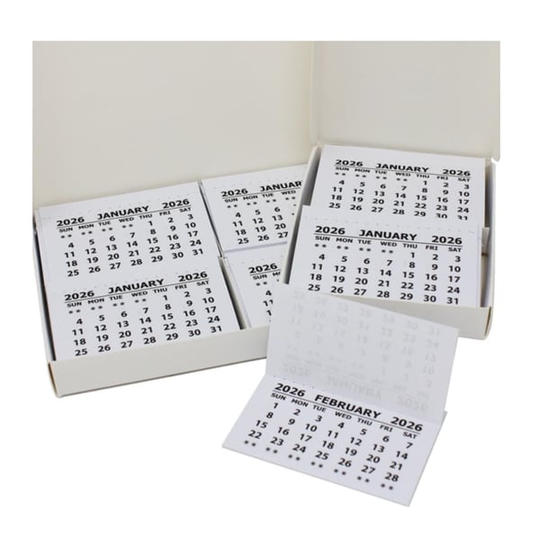 2026 Calendar Tabs – Set of 25 (Boxed) Perfect for Christmas Crafts