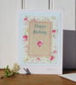 Hand-stitched birthday card, cheerful and pretty, to brighten up someone's day! - Image 1