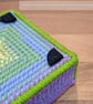 Small tray for small desk items - glittery pastel colours with bright green edge - Image 5