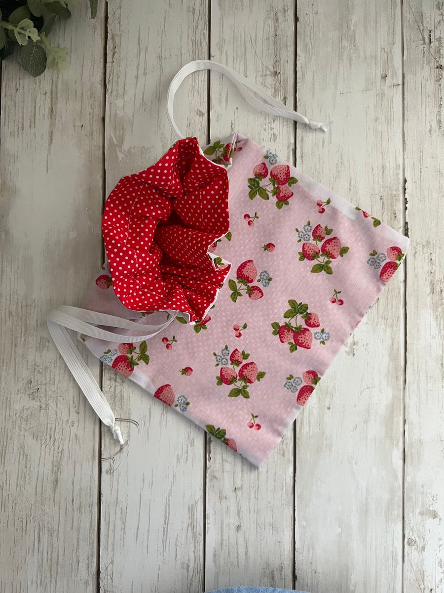 Fabric Drawstring Bag: Fully Lined Reusable Gift Bag, Toiletries Bag, Travel Bag