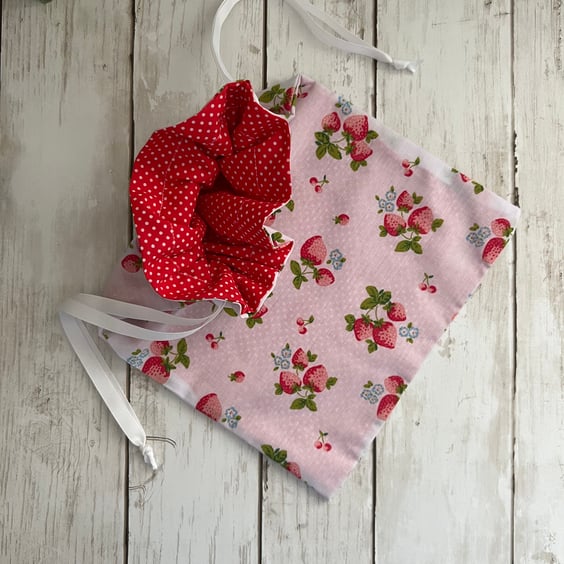 Fabric Drawstring Bag: Fully Lined Reusable Gift Bag, Toiletries Bag, Travel Bag