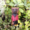 RESERVED FOR LORETTA Tiberius the Tayra - Hand-carved and painted wooden animal
