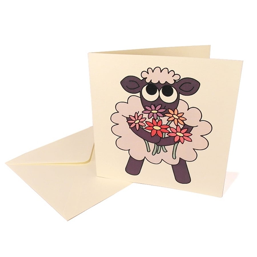 A Little Thank Ewe Card. CQ-TE