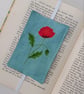 Elasticated Bookmark with Embroidered Poppy - Image 1