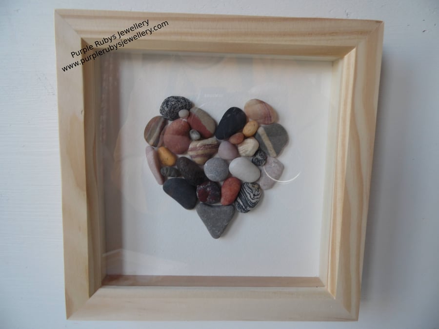 Heart of Cornwall Beach Pebble Art P159