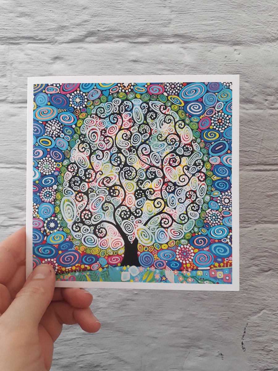 Winter Solstice Tree of Life Card, Birthday Card, Best Friend Card, Spiritual 