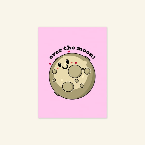 Over The Moon Tiny Card