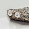 Recycled Silver earrings, silver stud earrings,pebble stud earrings 