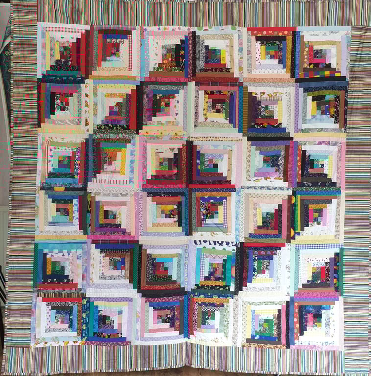 Log Cabin double sized quilt