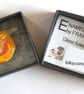 medium round pendant - scrolled brown, red and yellow - Image 4