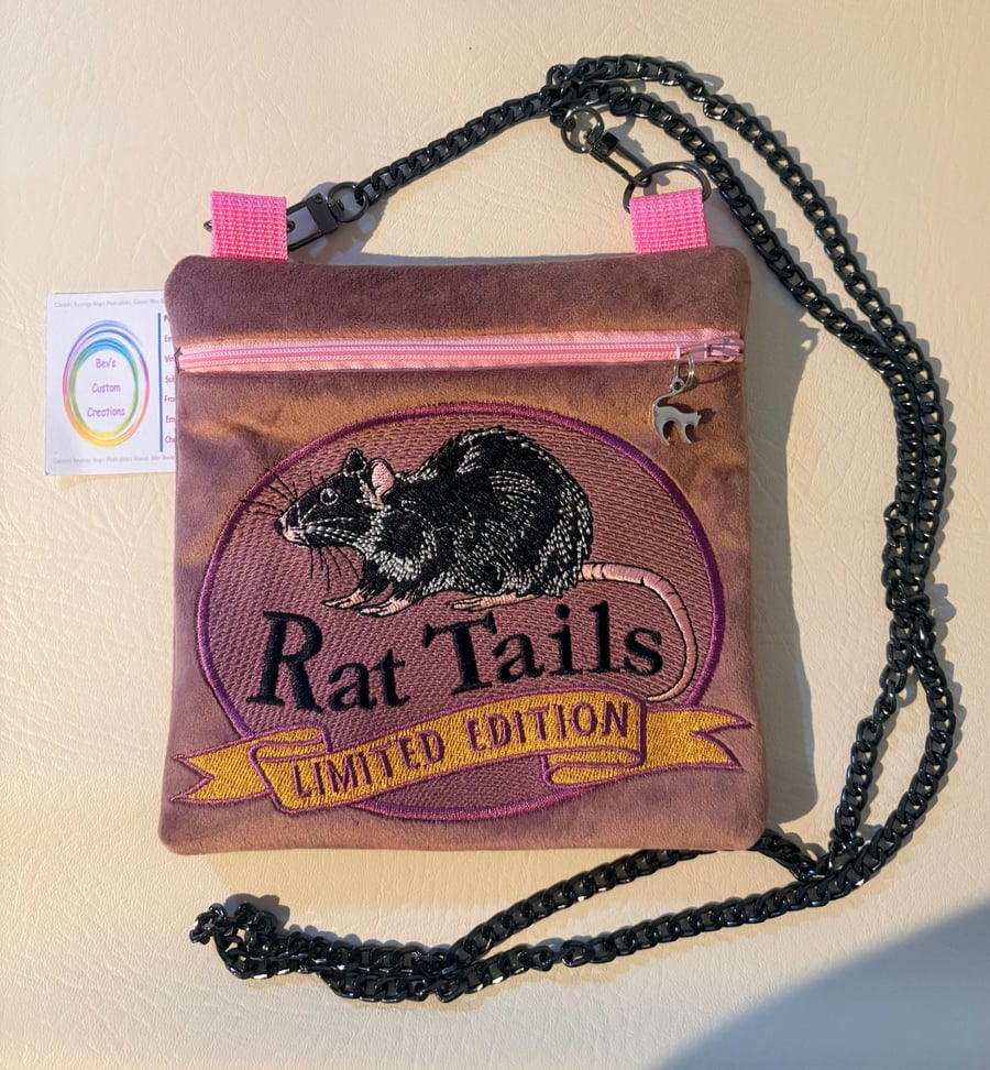 Embroidered Alchemist inspired Rats tails Bag 