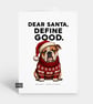 Funny Christmas Card - Define Good Dog