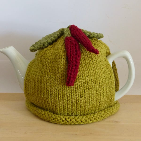 Knitted 'Chilli & Lime' Tea Cosy