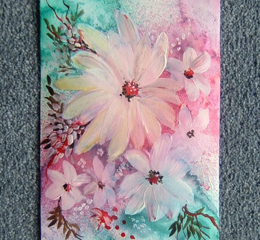 Mixed media impressionist abstract art painting (ref 018)