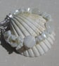 SALE Cream Bowenite & White Mother of Pearl Gemstone Bracelet "Magnolia"