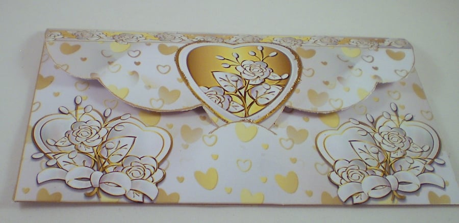 Handmade Money ,Gift Card Wallet  For Wedding or Anniversary