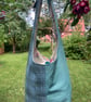 Vintage wool and canvas boho bag. - Image 2