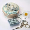 Pincushion Gift Set, Embroidered Pin Cushion,Scissor Keep & Embroidery Scissors 