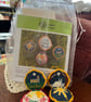 4 Christmas Carol Baubles counted cross stitch kit - Image 2