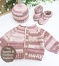 Handmade Baby Cardigan - Newborn to 1-2 Years - Crochet in Pinks - Image 8