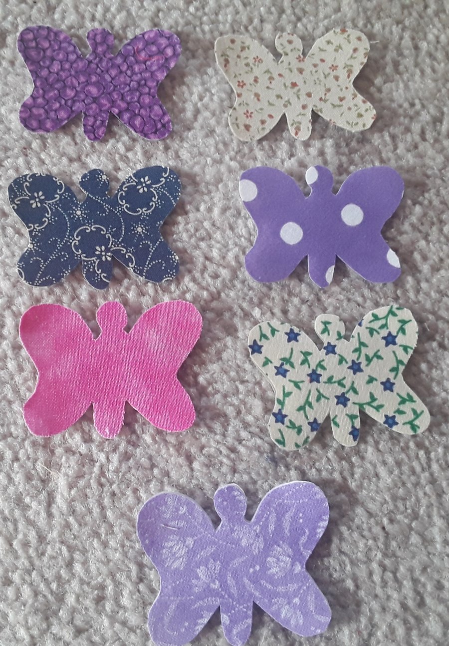 Homemade set of 7 Butterfly Embellishments (1)