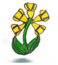 Cowslip Suncatcher Stained Glass Yellow Spring Flower 006 - Image 2