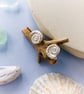 Ammonite Studs - Recycled Fine Silver Coastal Earrings - Image 6