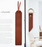 Leather Keyring Bookmark Set Handmade in Cornwall Veg-tanned Italian Leather - Image 1