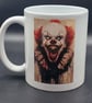 New Pennywise Mug It Movie Scary Clown Horror Movie Fan Art Painting Style