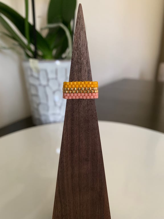 Colourful beaded ring