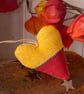 AUTUMN MINI HEART - yellow, orange, red, padded - Image 2