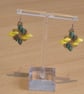 Swirl beaded sterling silver earrings, Elegant artisan jewellery (EAR-0003) - Image 4