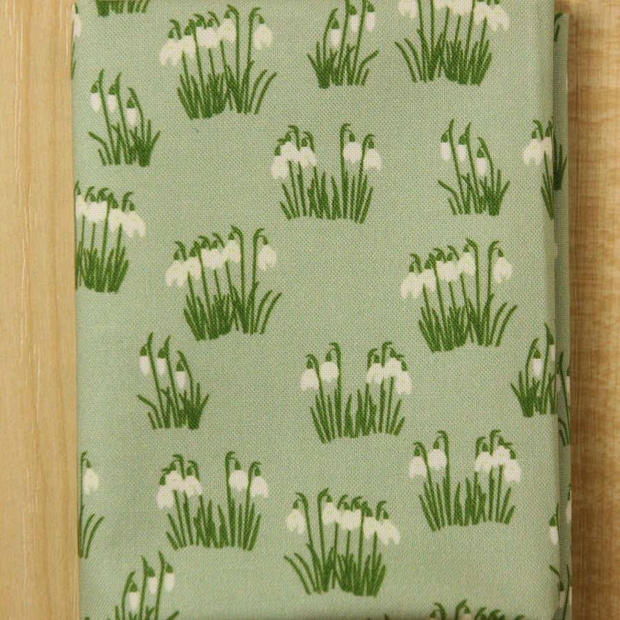 Snowdrops spring flower fabric fat quarter