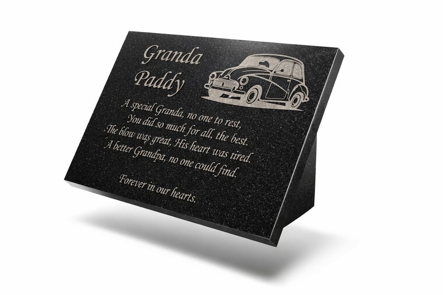  Memorial Grave Marker Grave Stone Slanted Granite Cemetery Headstone 