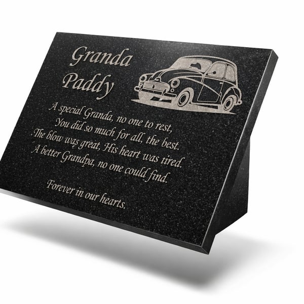  Memorial Grave Marker Grave Stone Slanted Granite Cemetery Headstone 