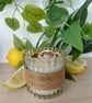 Original Sparkling Lemon Soy Wax Candle Ribbed Glass Jar Botanical Gift