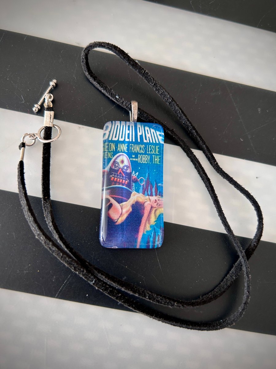 Forbidden Planet Glass Tile Sci-fi Necklace