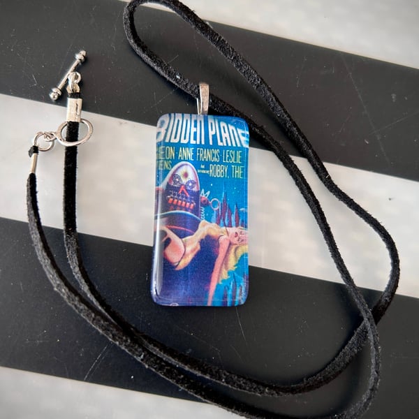 Forbidden Planet Glass Tile Sci-fi Necklace