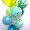 Hand Blown Glass Bauble, Christmas Ornament, Sargasso Green