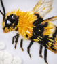 Bee, little fabric bumble bee picture framed in a tin, gift, ornament - Image 4