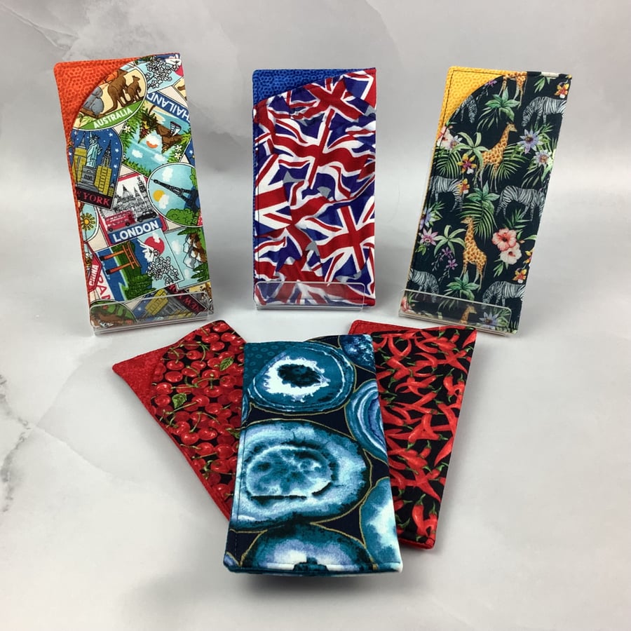 Fun glasses case, slip case, options, handmade