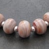 SALE! Blush - Set of lampwork glass beads - SRA, FHF