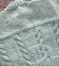 16" Babies Mint Cable Round  Neck Cardigan - Image 5