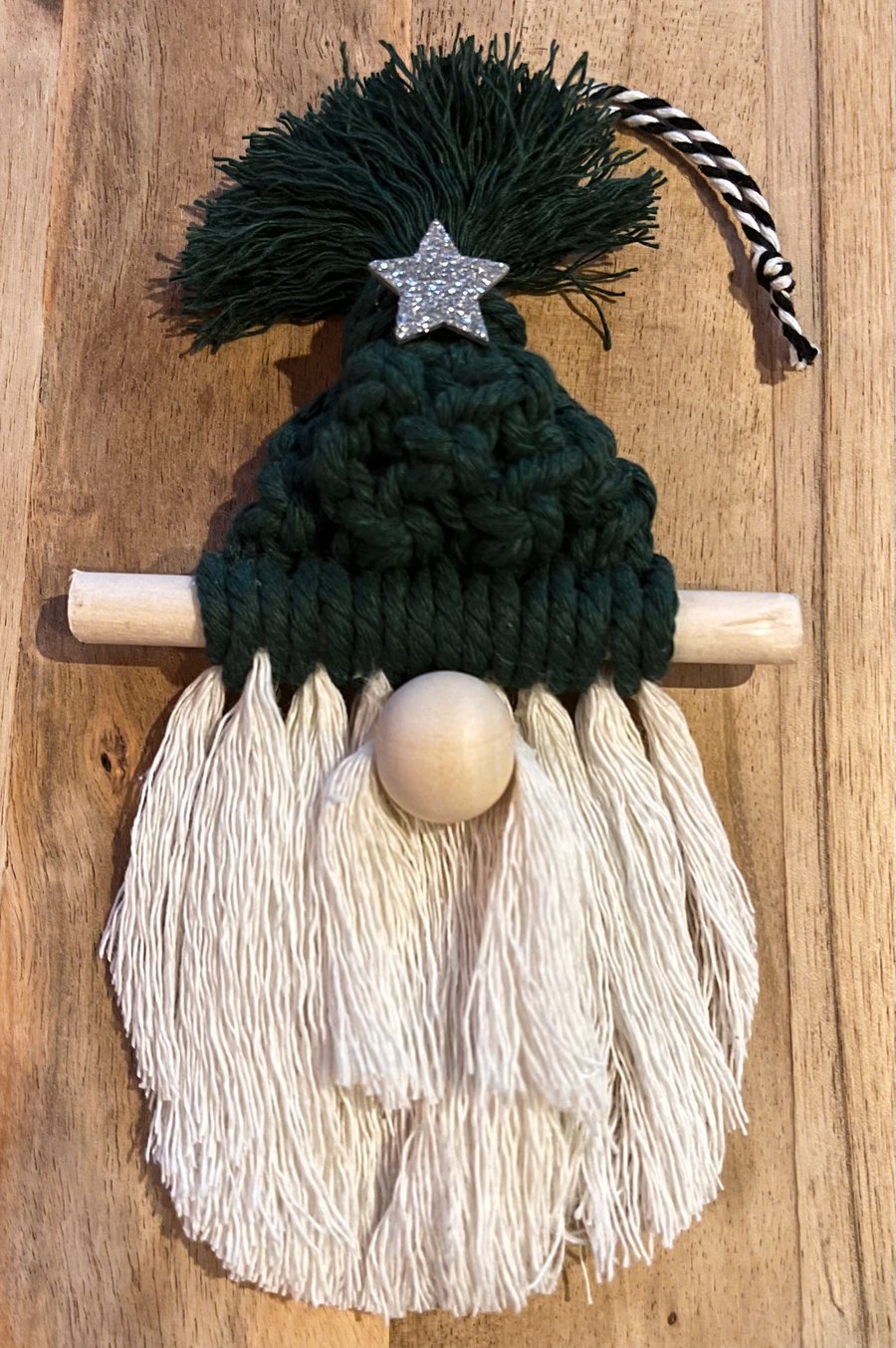 Macrame Santa tree decoration, Happily Handmade