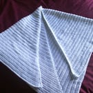 White crochet shawl