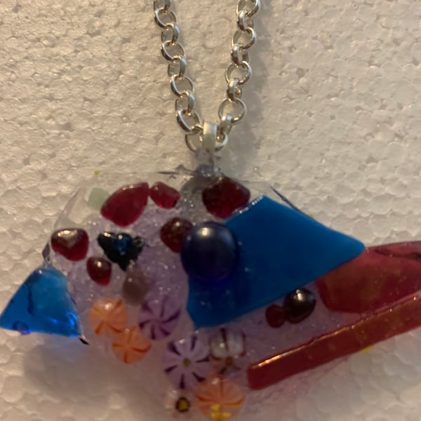 Glass Bird Pendant 