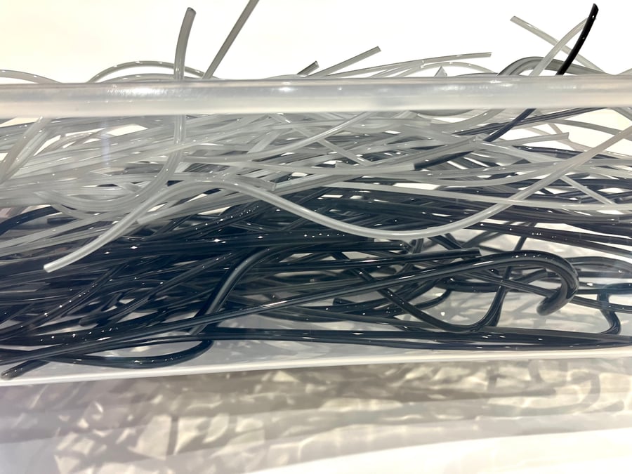 150g Streaky Grey mix Bullseye 90coe glass Vitrigraph stringers