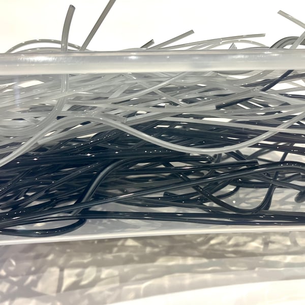 150g Streaky Grey mix Bullseye 90coe glass Vitrigraph stringers