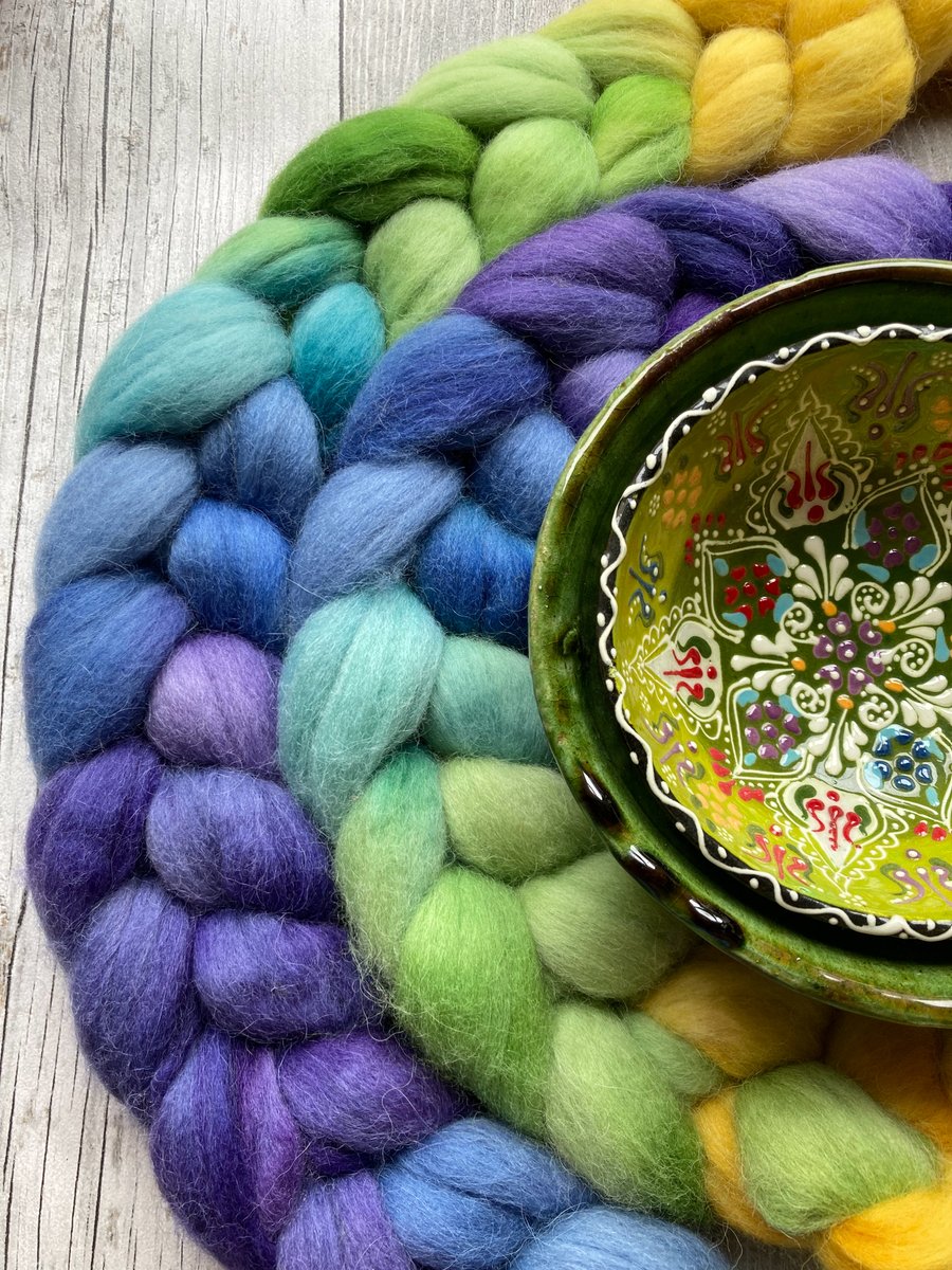 Merino Alpaca blend Spinning fibre 100g Huckleberries 