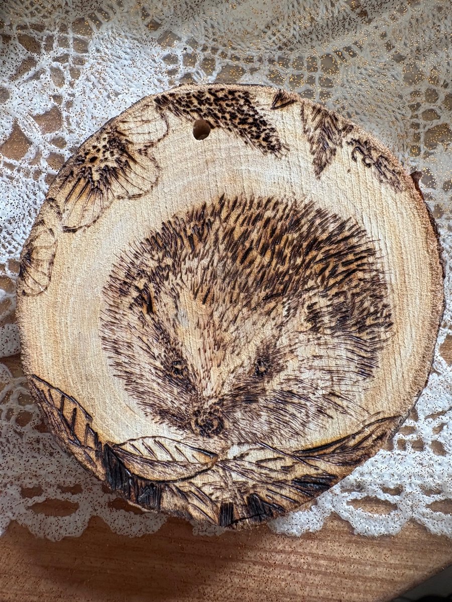 Hedgehog - Hanging artwork decoration 